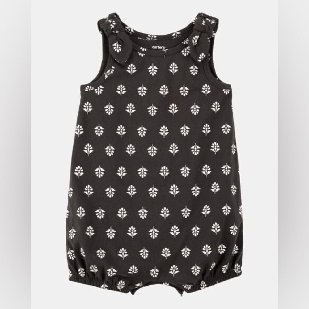 Carter's Baby Floral Print Cotton Romper | 3 Months